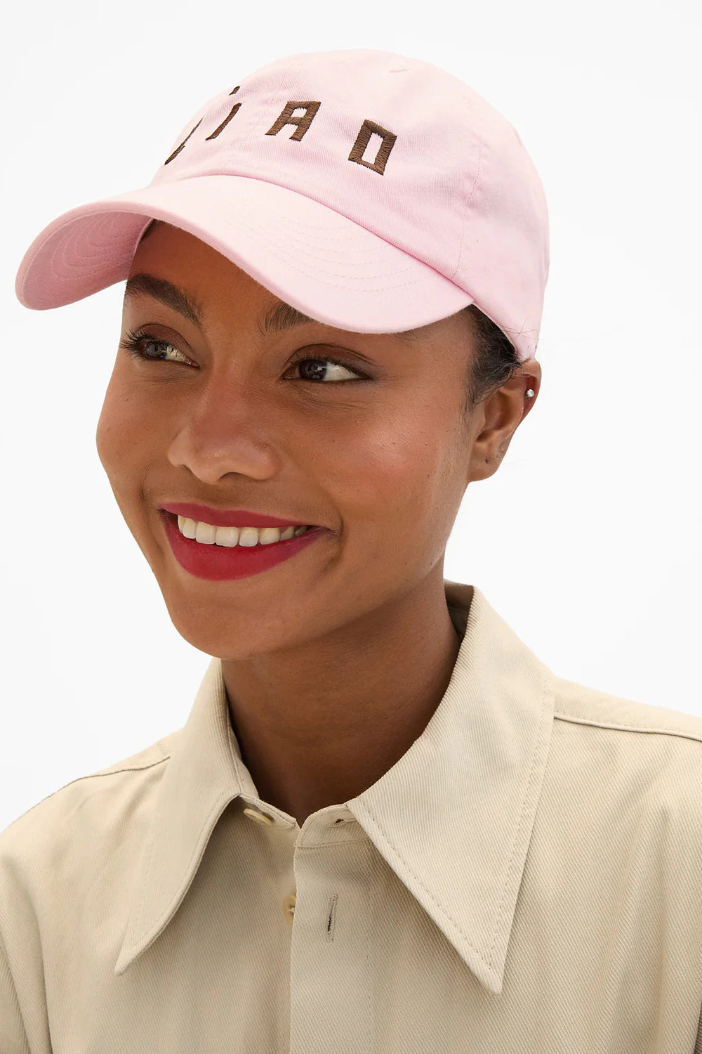 clare v. baseball hat light pink chocolate ciao