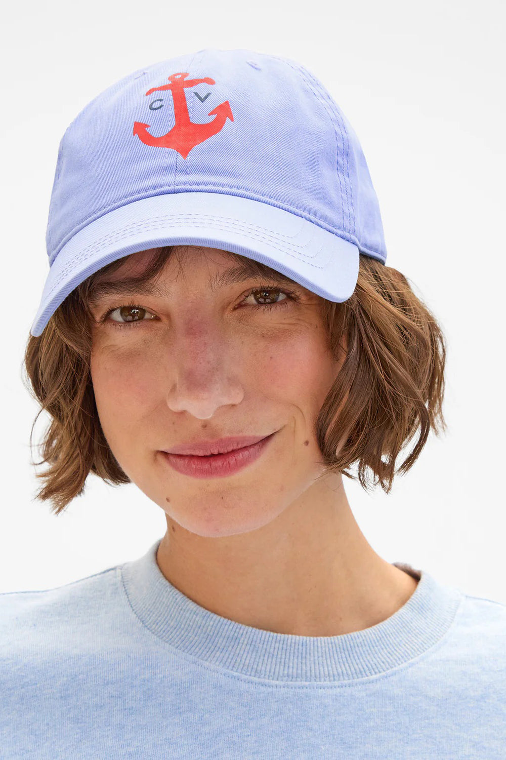 clare v. baseball hat lilac anchor
