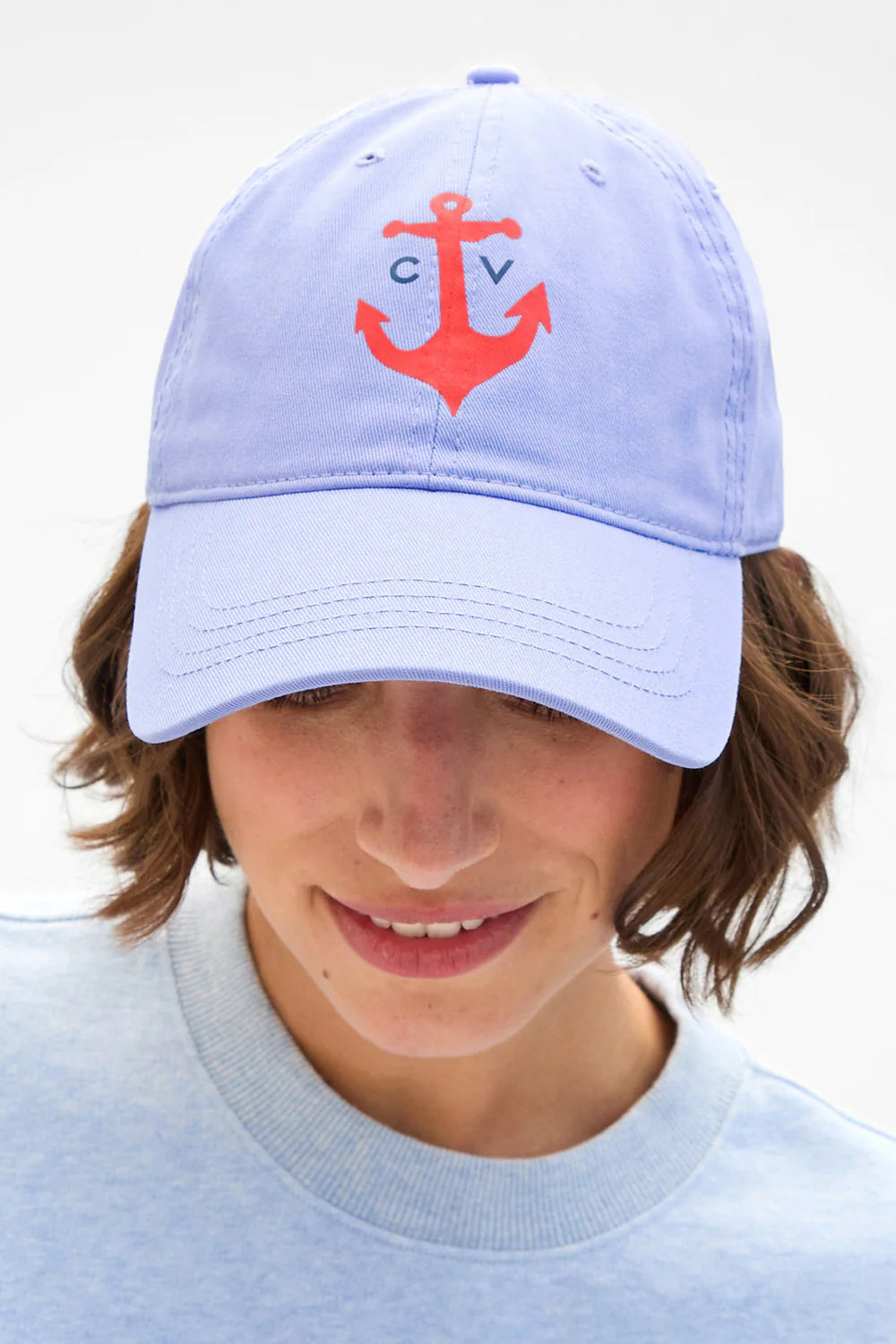 clare v. baseball hat lilac anchor