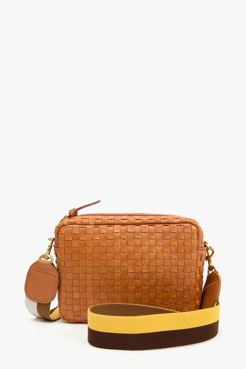 clare v. crossbody strap marigold multi reversible stripe
