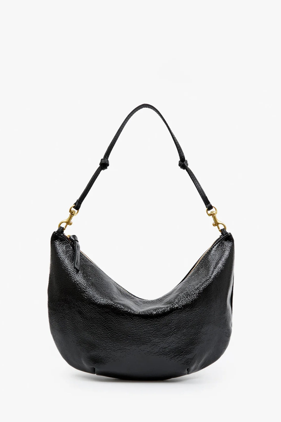 clare v. lune black crinkle patent leather