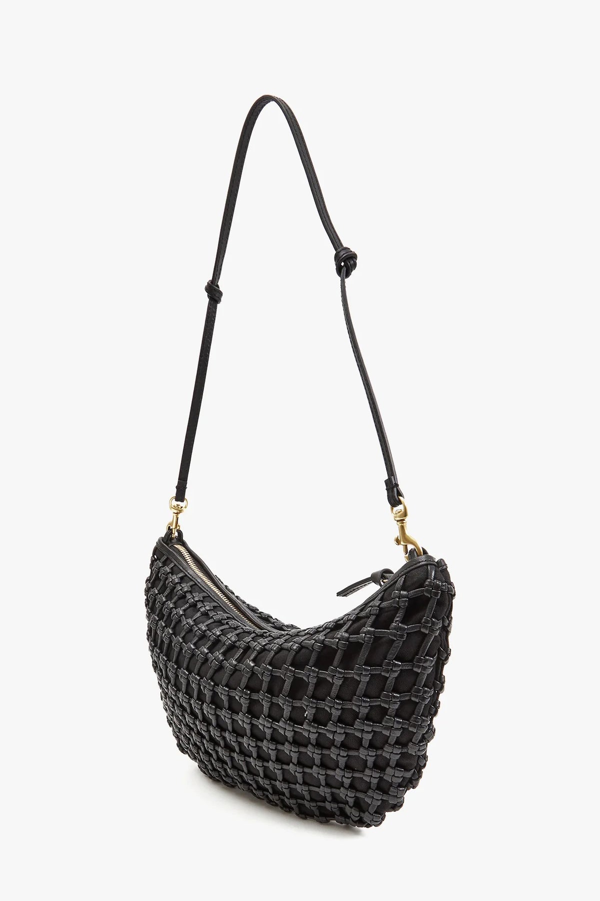 clare v. lune black knot woven leather