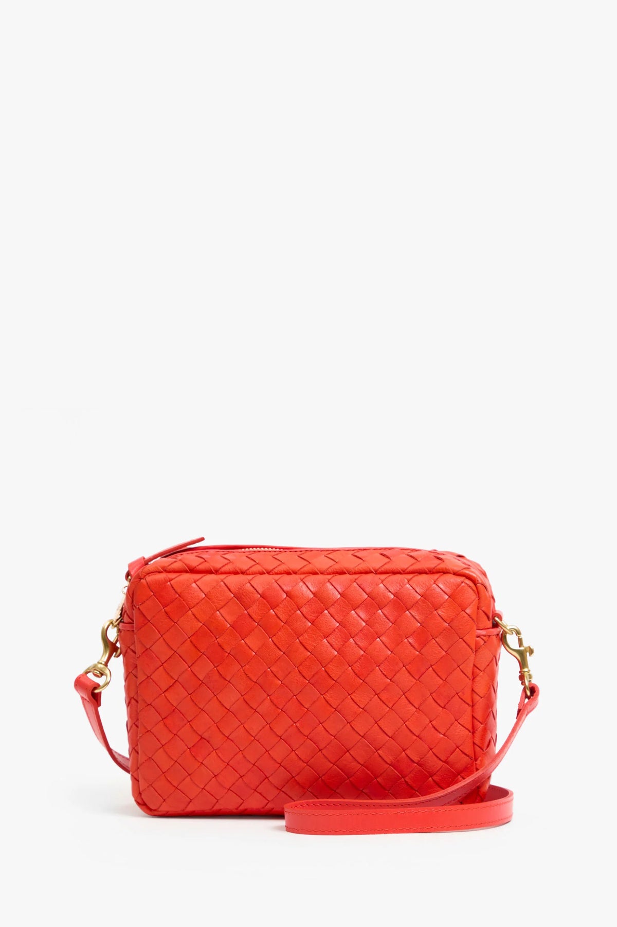 clare v. midi sac bright poppy diagonal woven