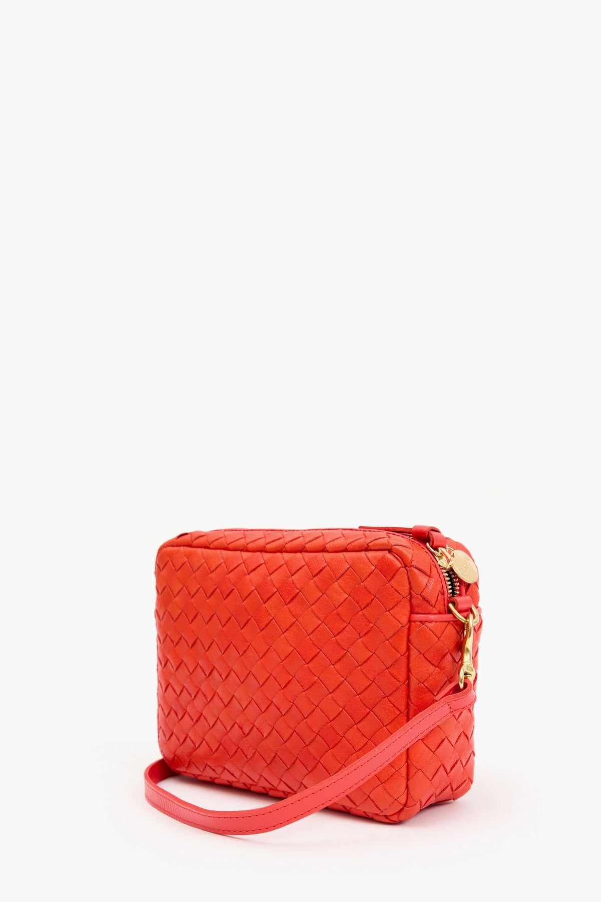 clare v. midi sac bright poppy diagonal woven