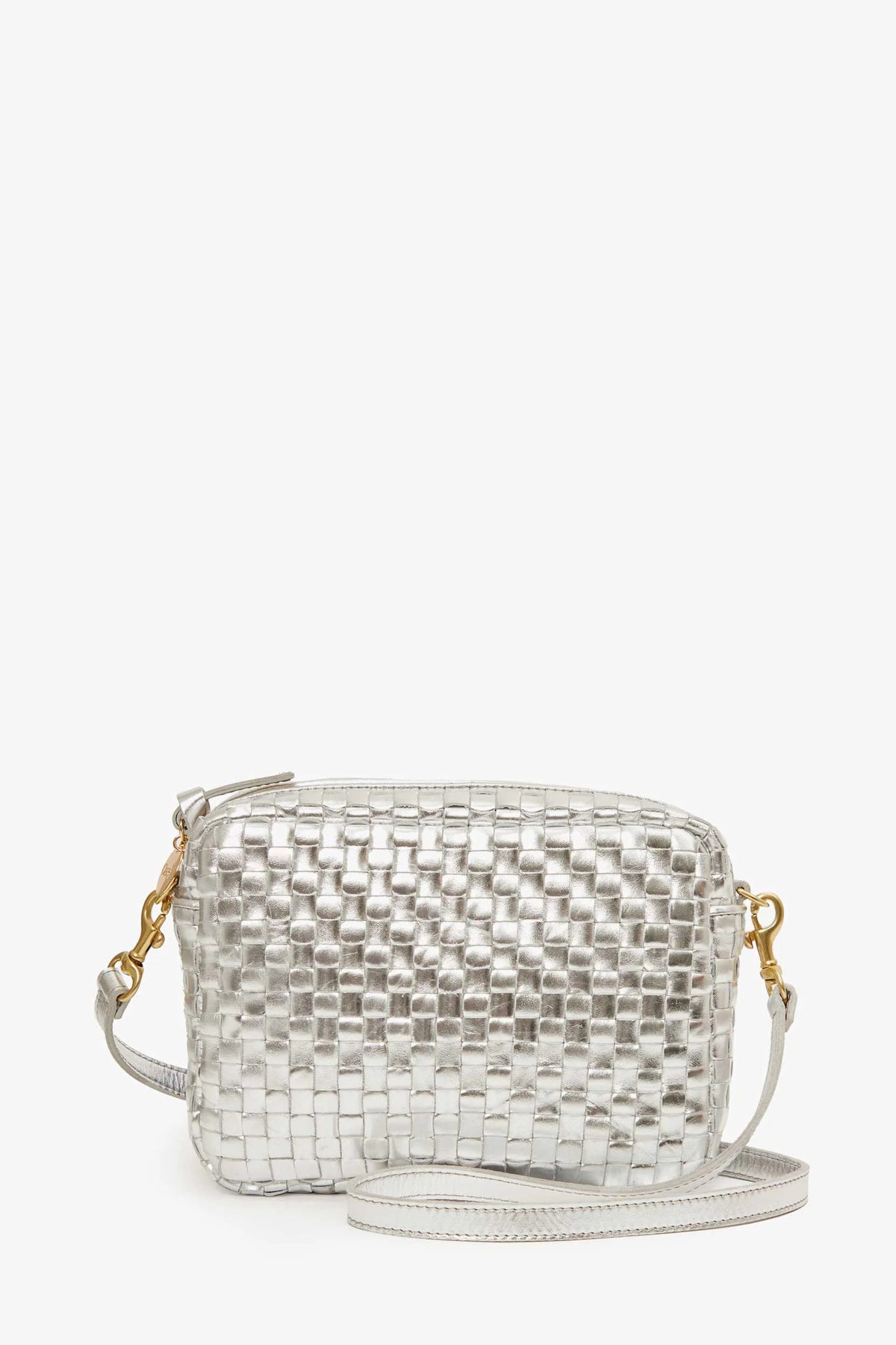 clare v. midi sac silver specchio woven