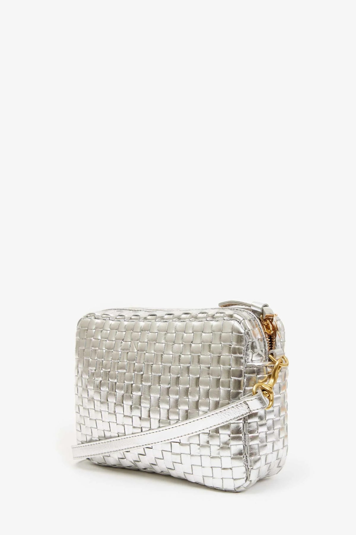 clare v. midi sac silver specchio woven
