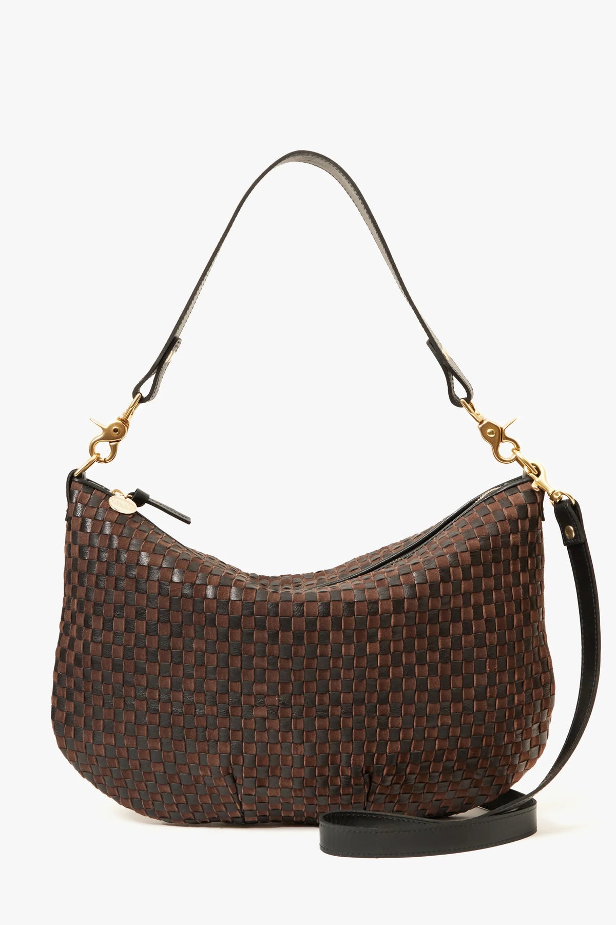 clare v. moyen messenger black chocolate woven