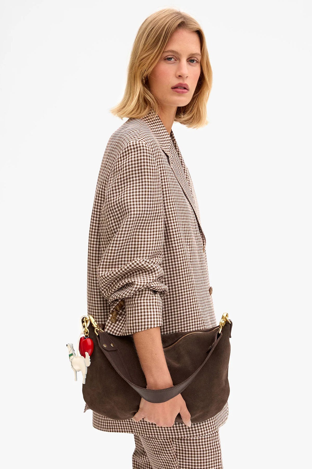 clare v. moyen messenger chocolate suede