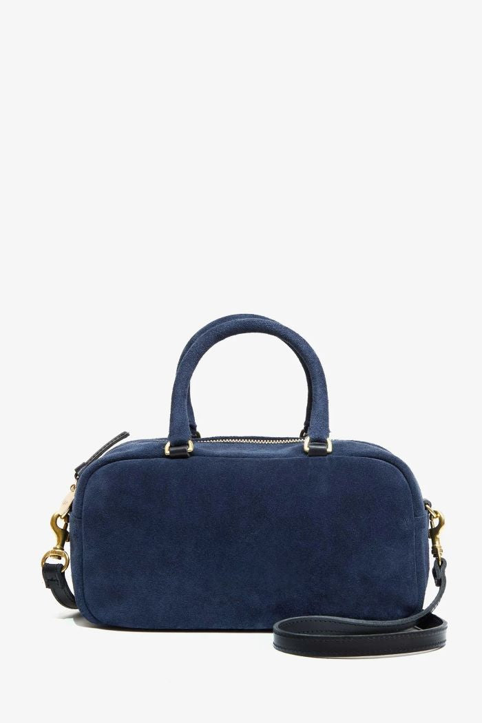 clare v. petit claudine bright navy blue suede