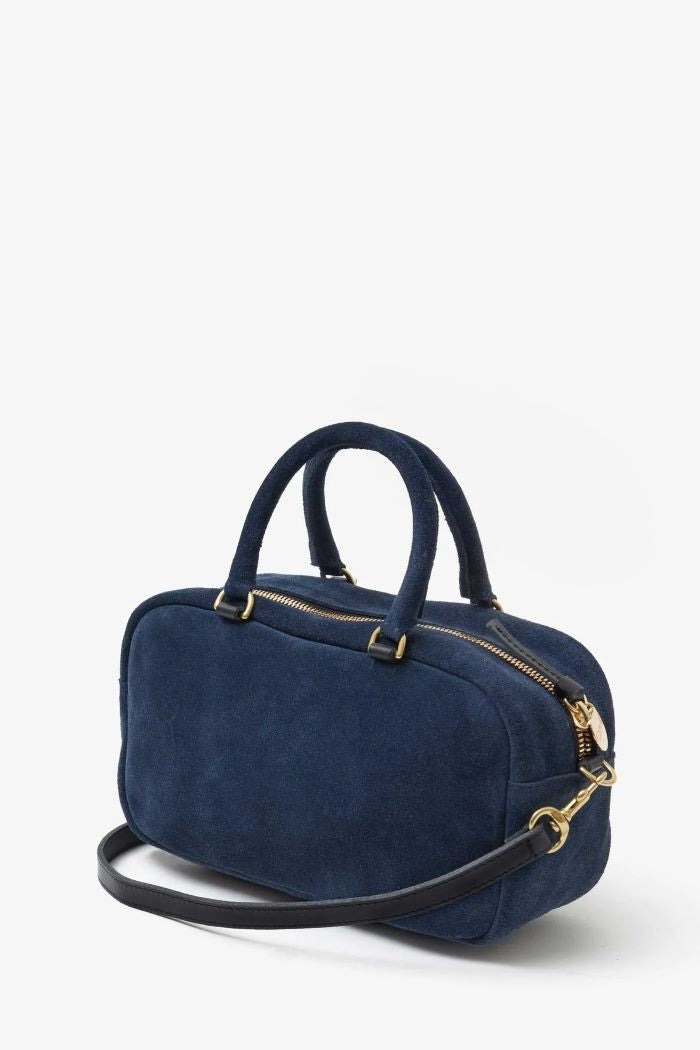 clare v. petit claudine bright navy blue suede