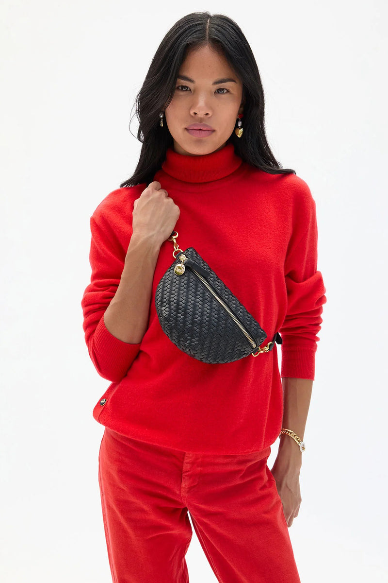 clare v. petite fanny black woven zig zag