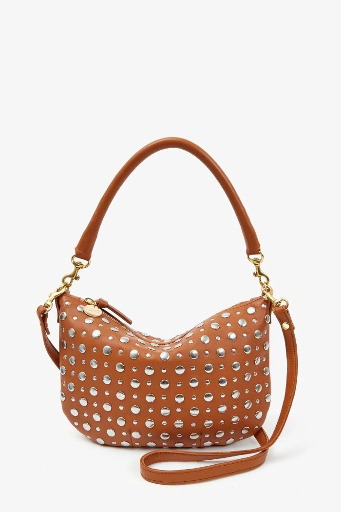 clare v. petit moyen messenger cuoio with studs