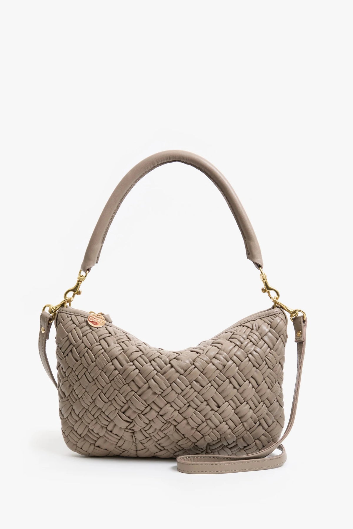 clare v. petit moyen dove grey puffy woven