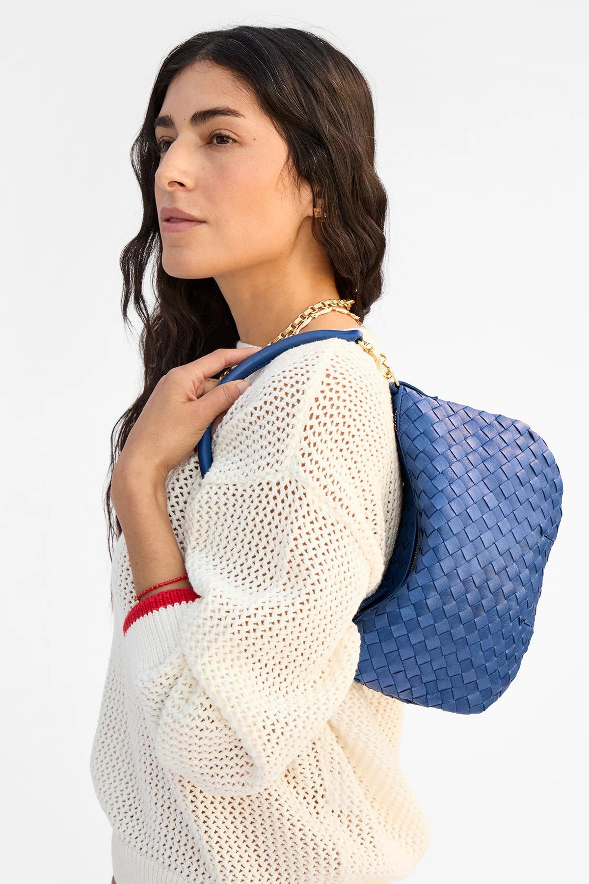 clare v. petit moyen french blue woven