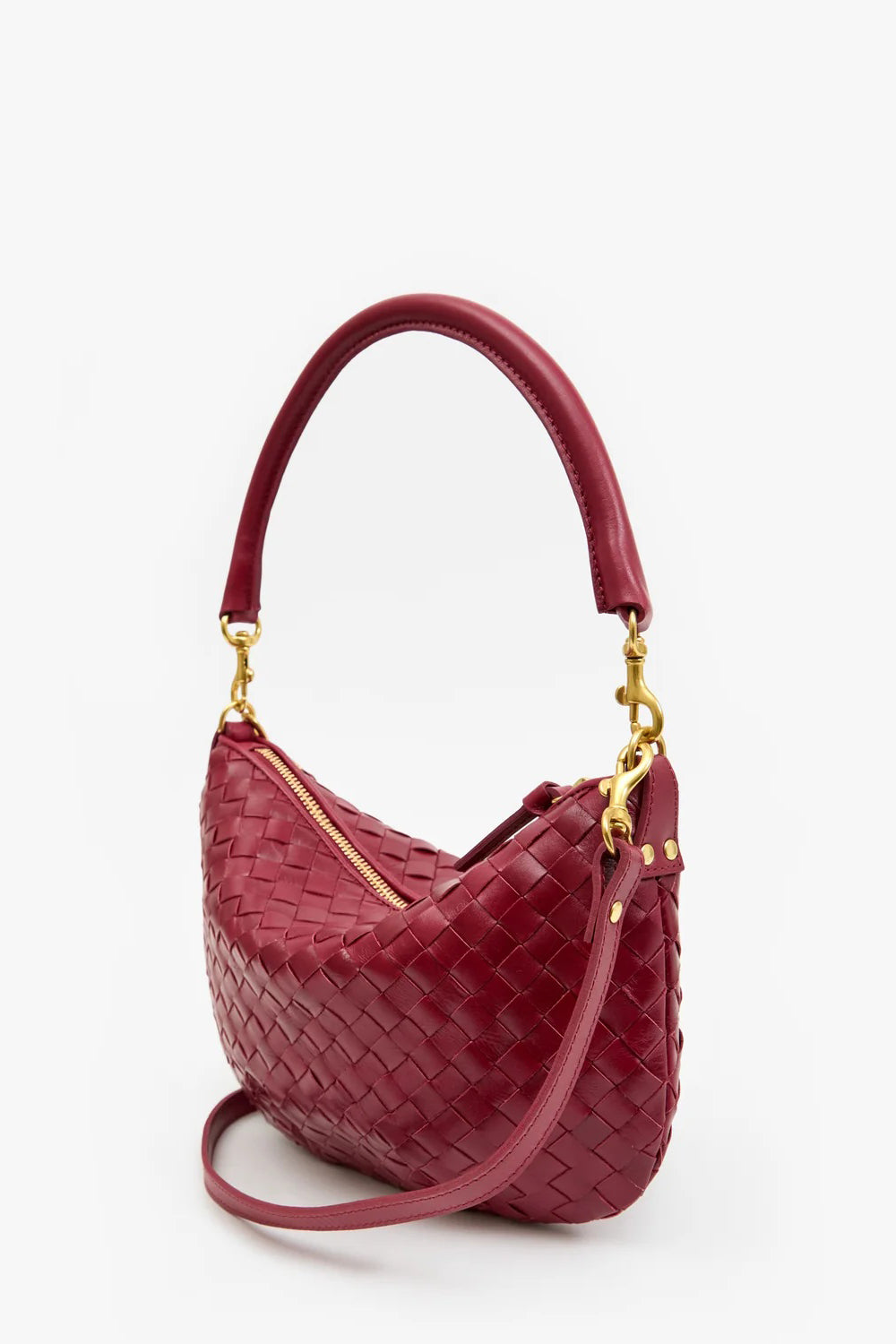 clare v. petit moyen garnet woven diagonal