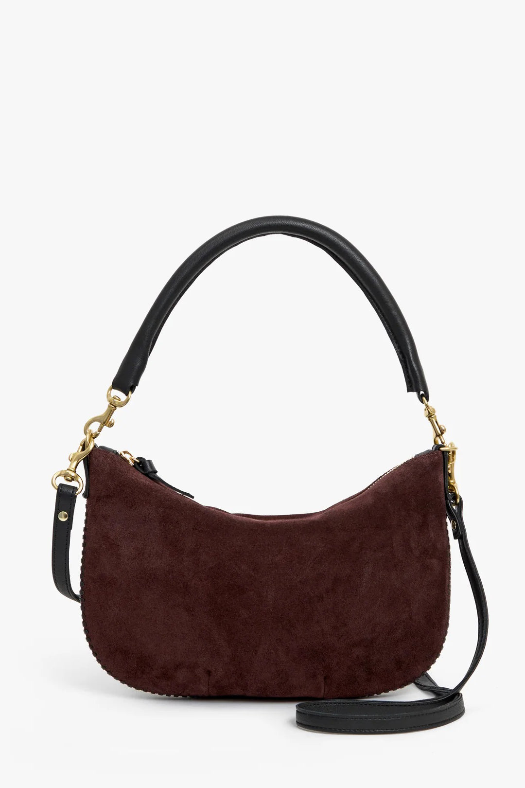 clare v. petit moyen truffle suede with whipstitch 