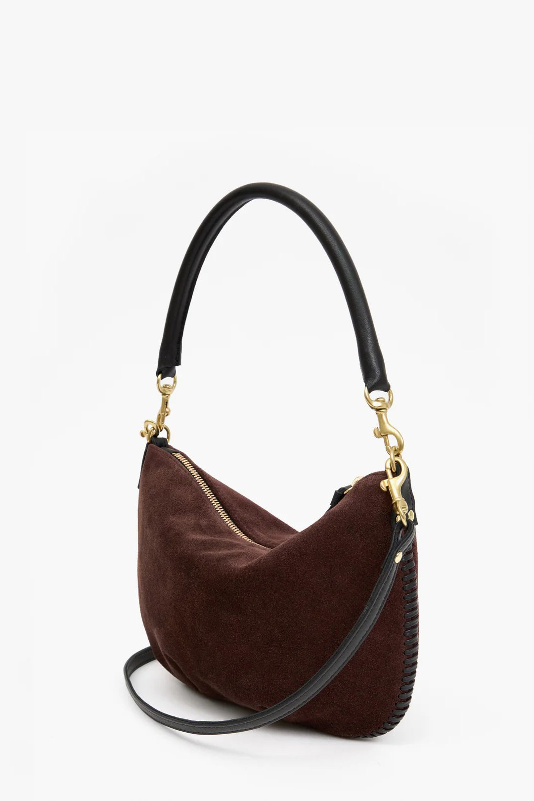 clare v. petit moyen truffle suede with whipstitch 