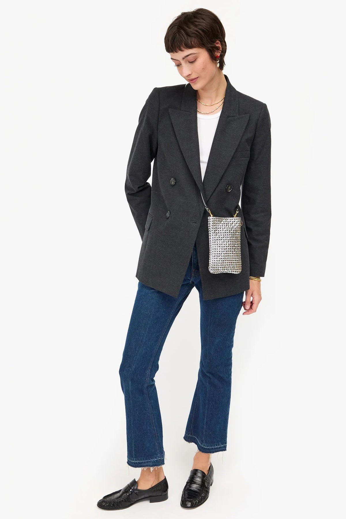 clare v. poche silver woven etoile 