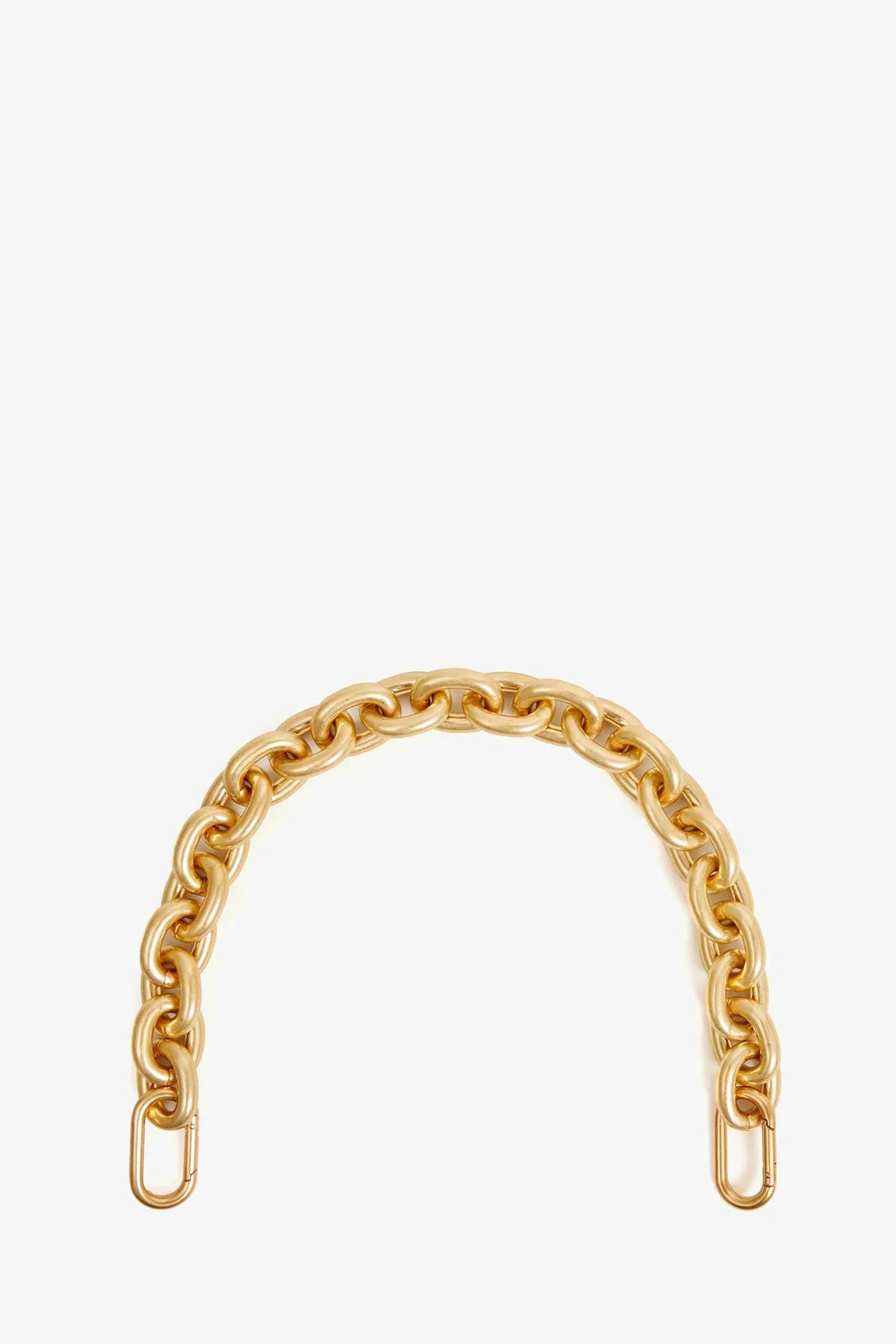 clare v. shortie strap vintage gold metal link