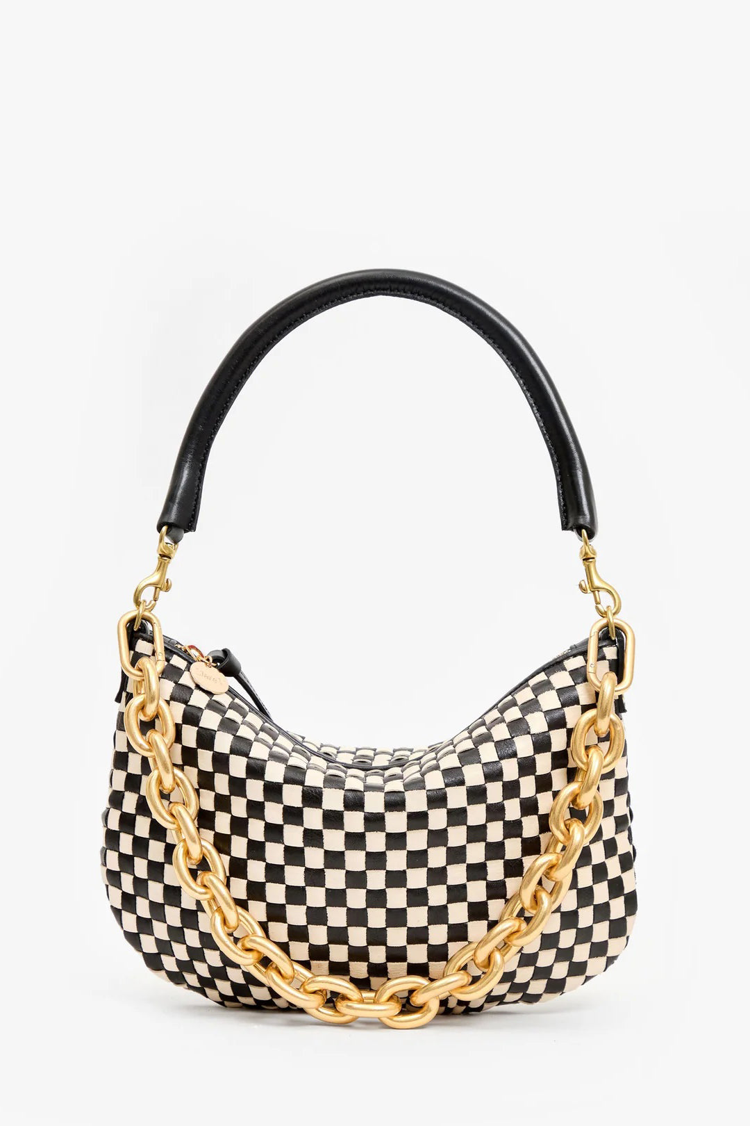 clare v. shortie strap vintage gold metal link