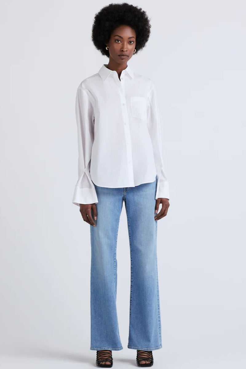 derek lam 10 crosby wesley shirt optic white 