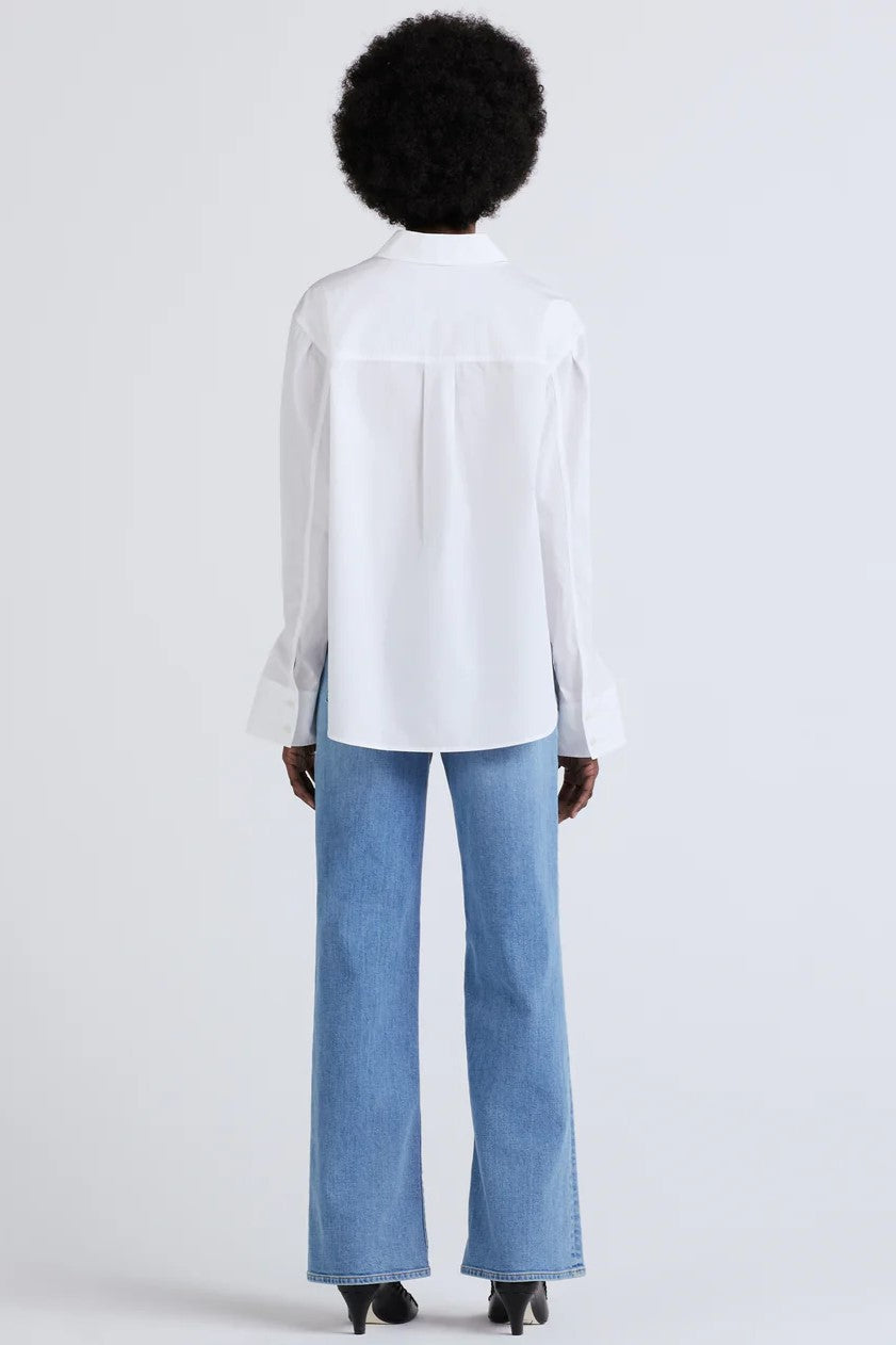 derek lam 10 crosby wesley shirt optic white 