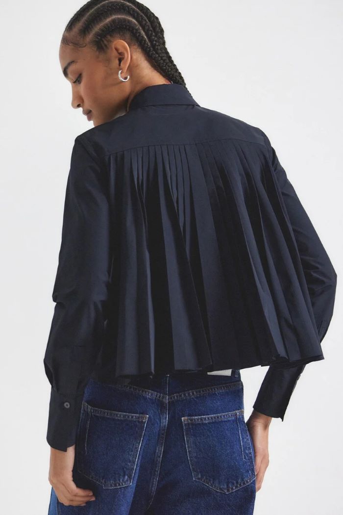 derek lam 10 crosby aria shirt midnight 