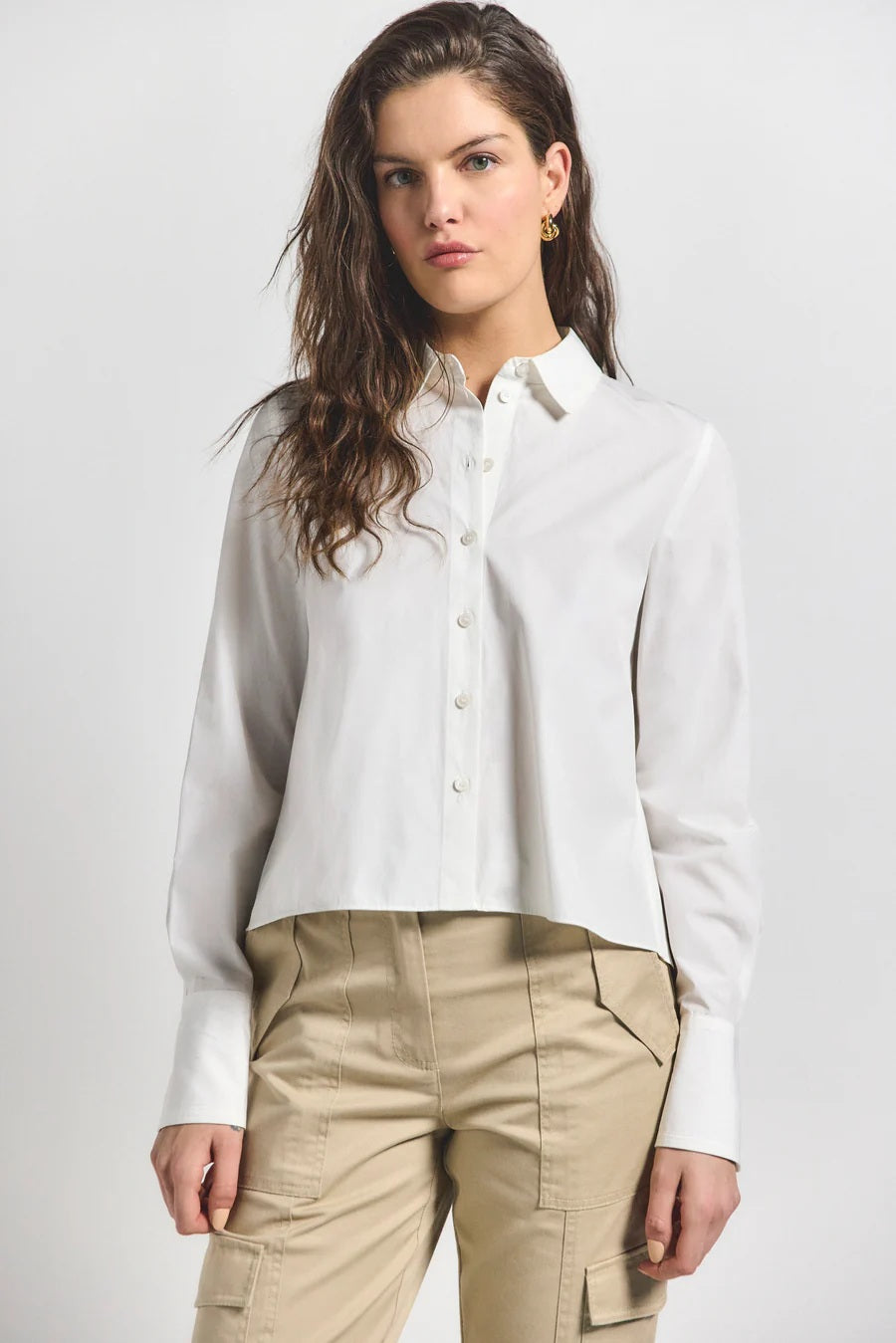 derek lam 10 crosby aria shirt soft white