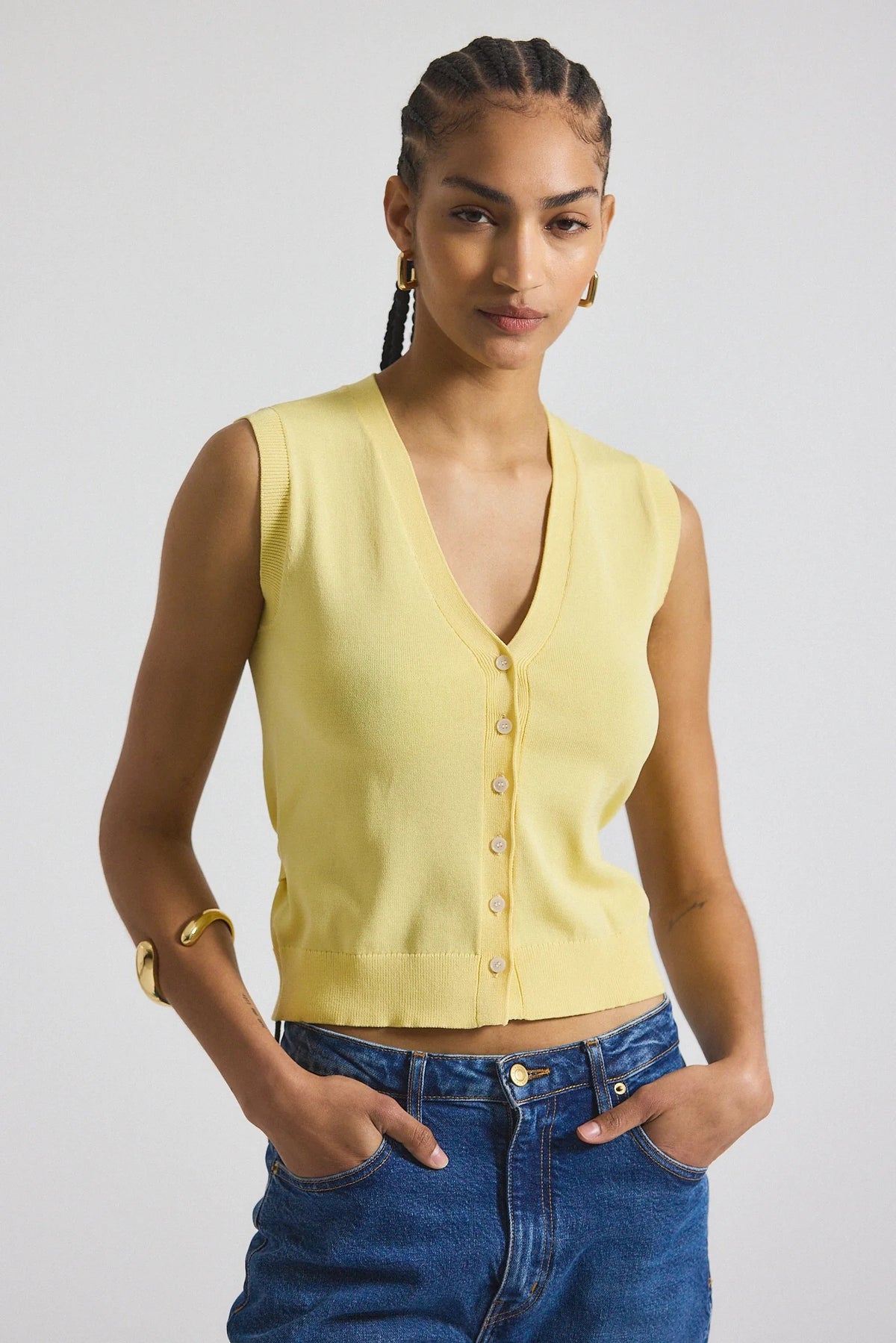derek lam 10 crosby brit cardigan buttercup