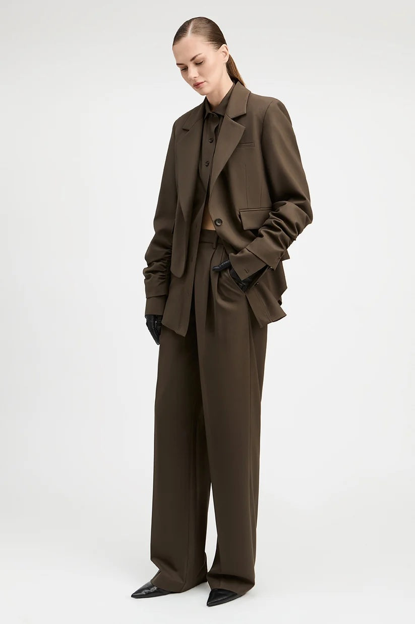 derek lam charlie blazer ash brown
