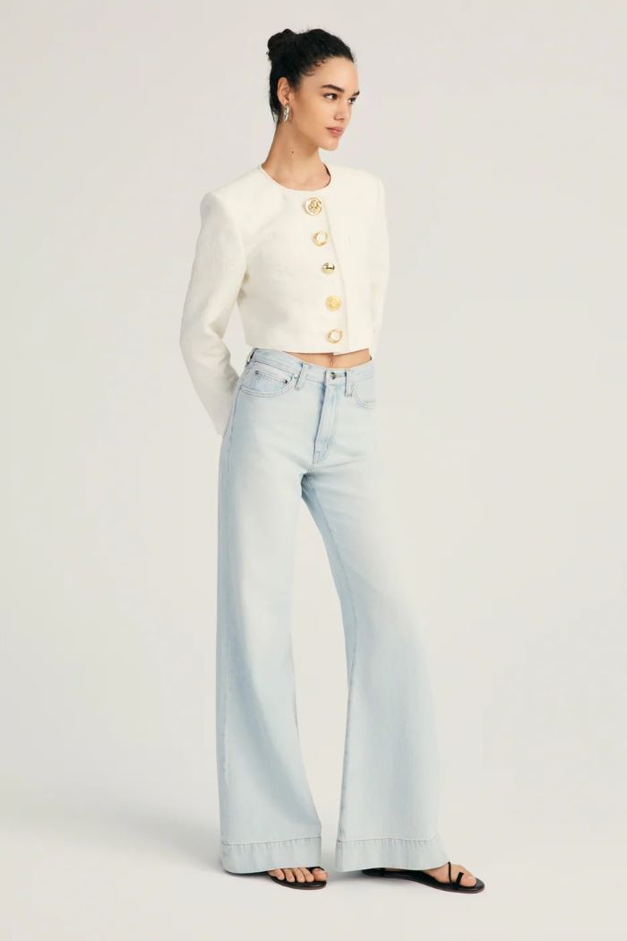 derek lam coralie wide leg jeans cooper light 