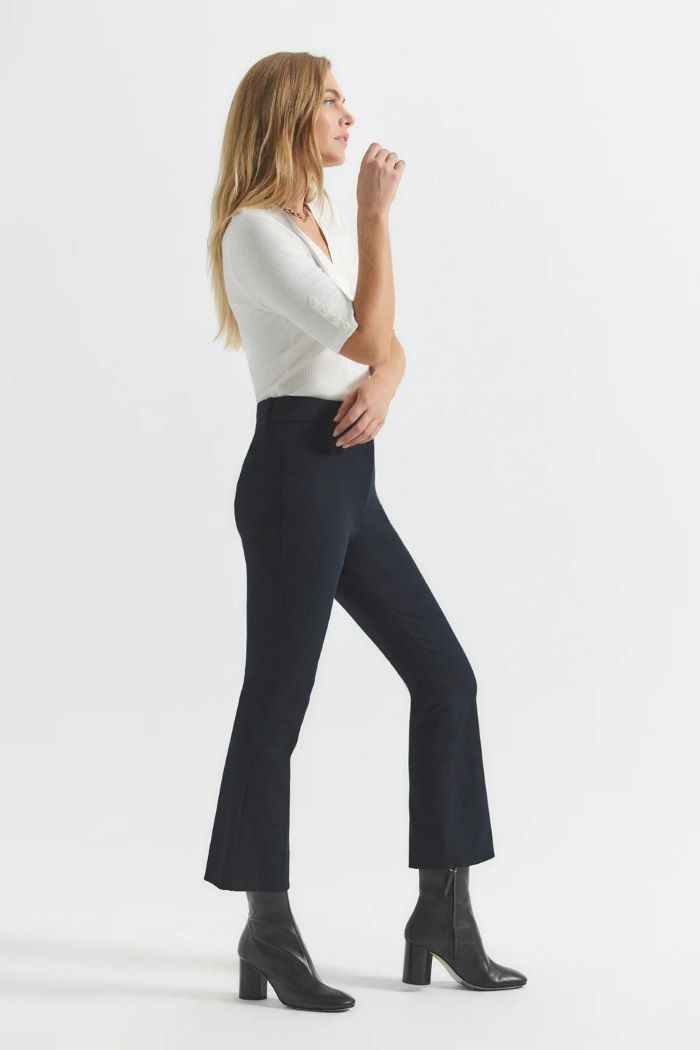 derek lam 10 crosby crop flare trouser midnight 