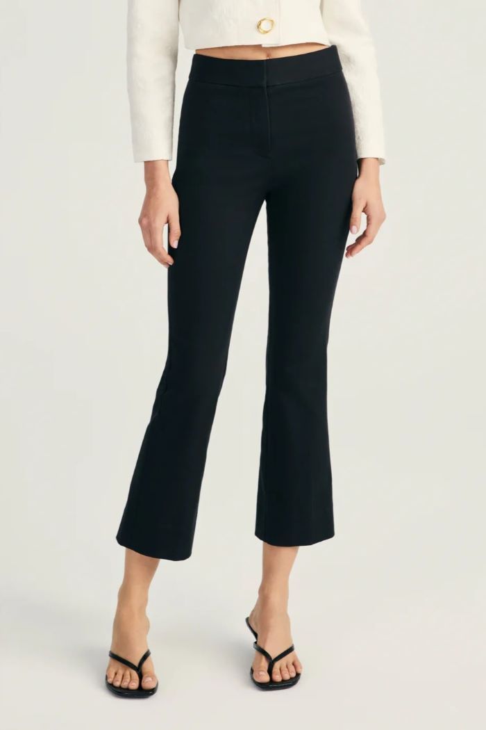 derek lam crosby cropped flare pant black 