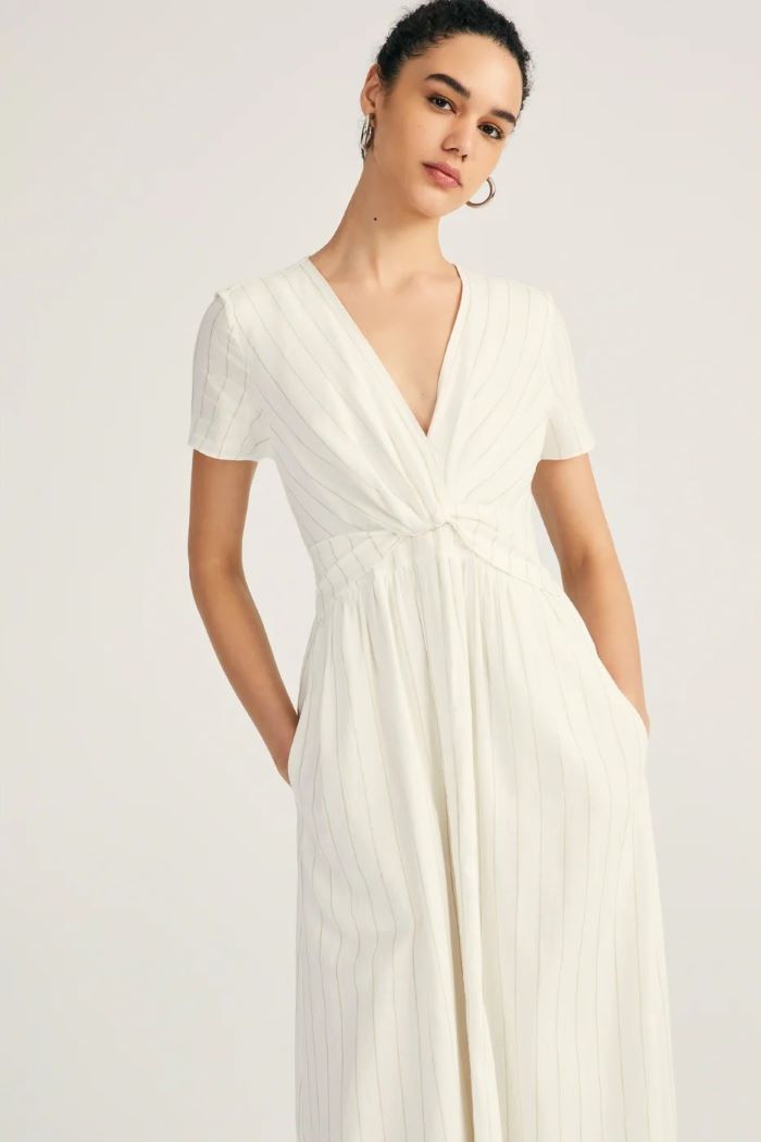 derek lam esmeray midi dress blanc de blanc-oregano 