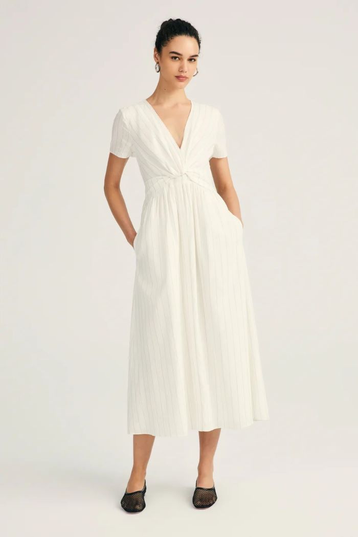 derek lam esmeray midi dress blanc de blanc-oregano 