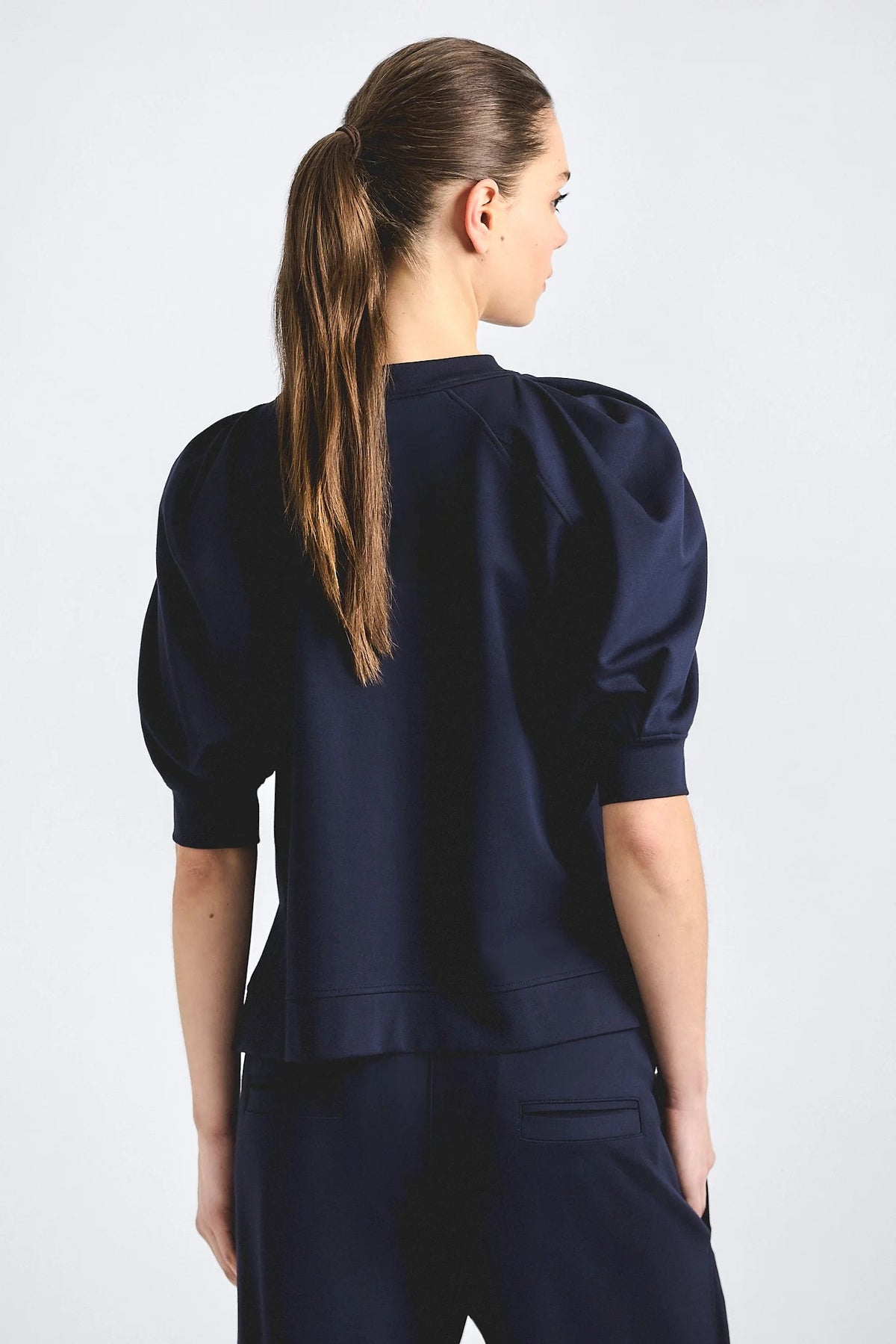 derek lam 10 crosby prisilla top dark navy