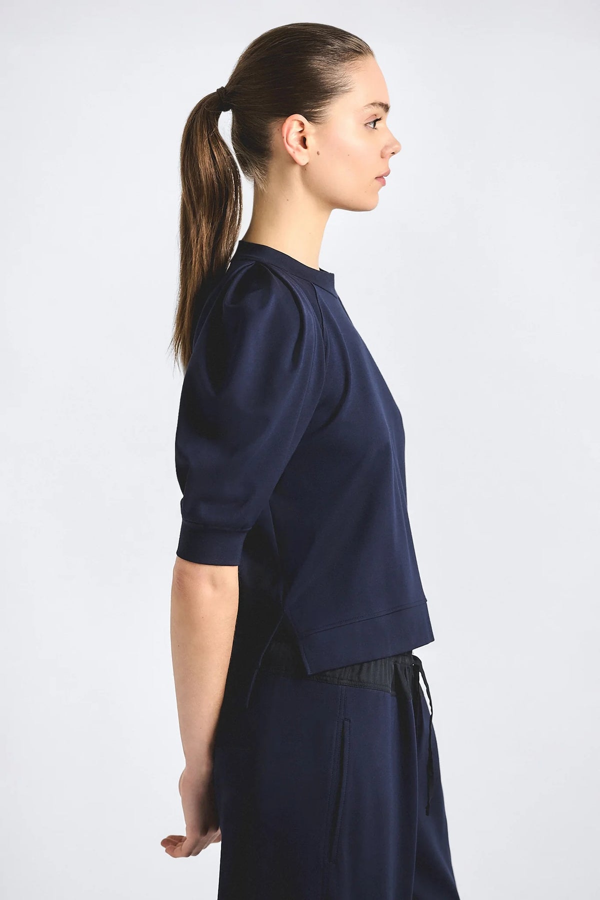 derek lam 10 crosby prisilla top dark navy