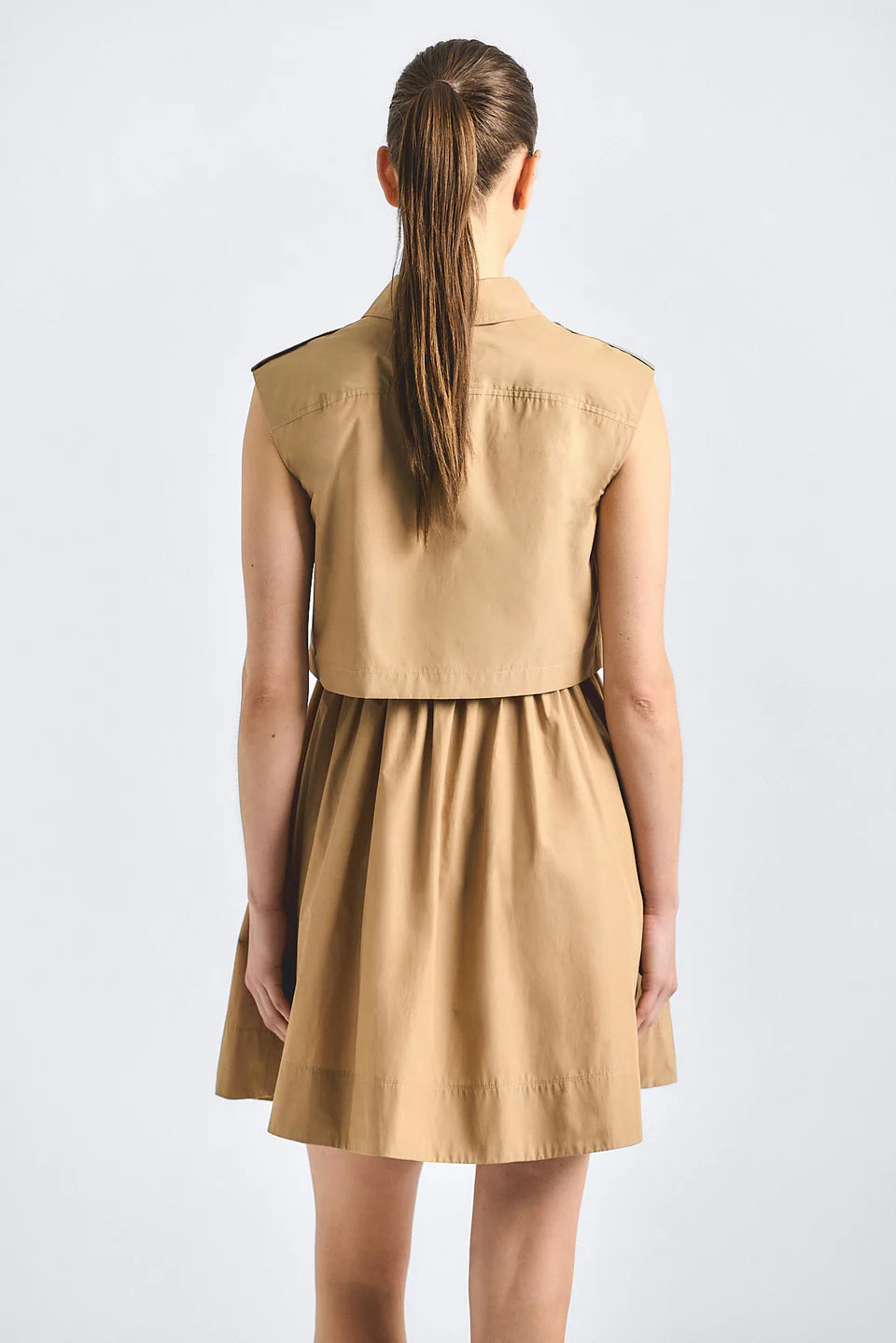 derek lam 10 crosby sequoia dress camel