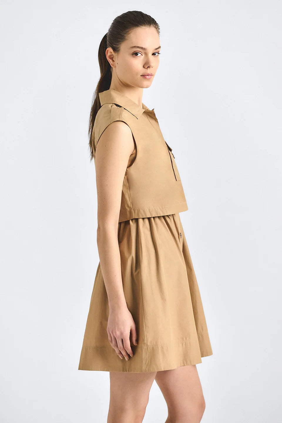 derek lam 10 crosby sequoia dress camel
