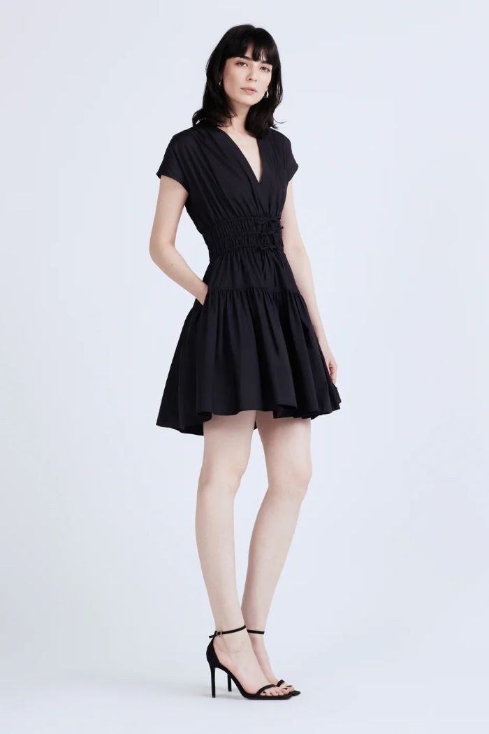 derek lam tora dress black 