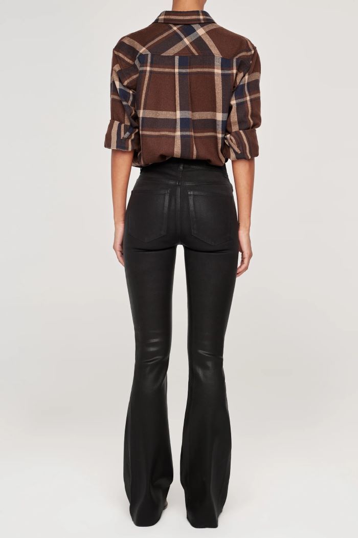 dl1961 thelma shirt brown plaid 