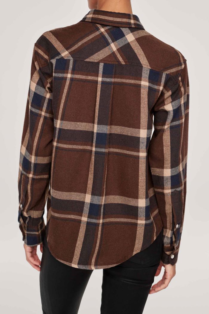 dl1961 thelma shirt brown plaid 