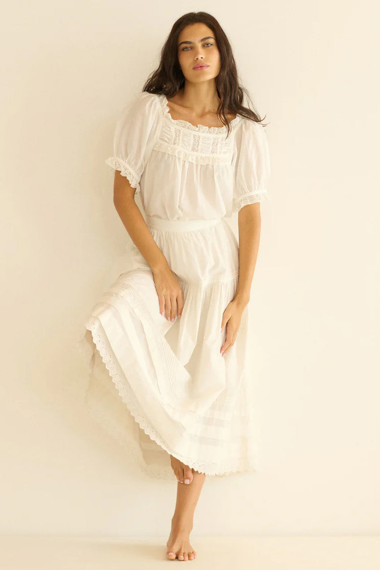 doen frances top salt lace