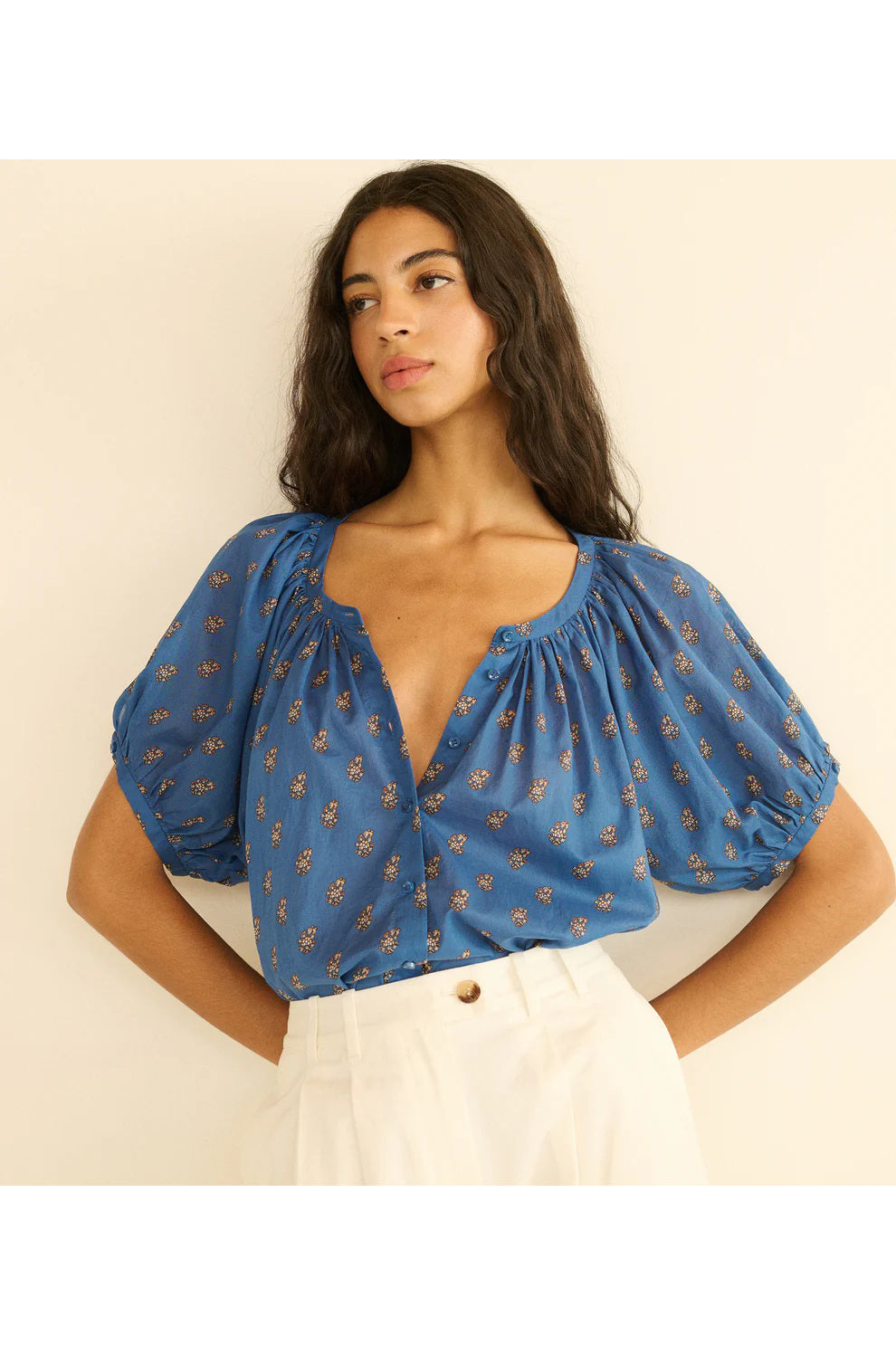 ans dotsloevner sholder tops ネイビー doen june top | jody g.