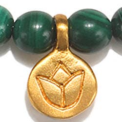 satya malachite lotus bracelet