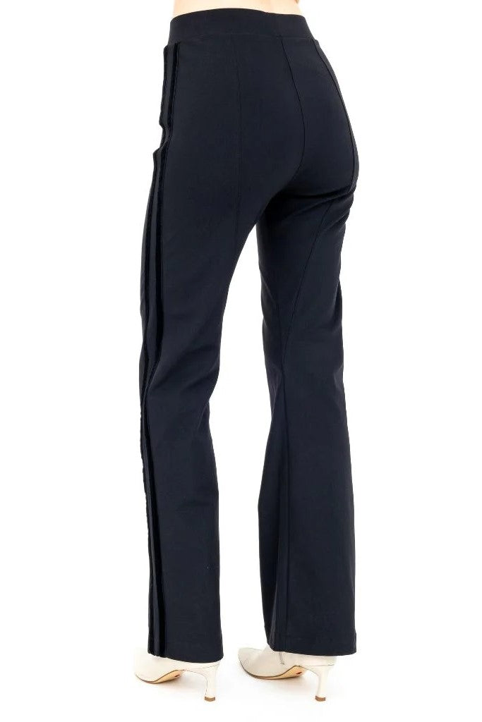 elaine kim arden pant black with velvet stripe