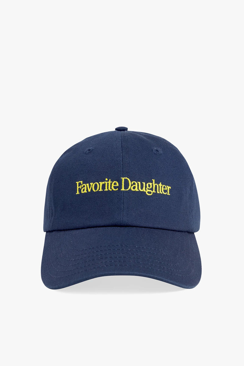 favorite daughter classic logo baseball hat navy yellow