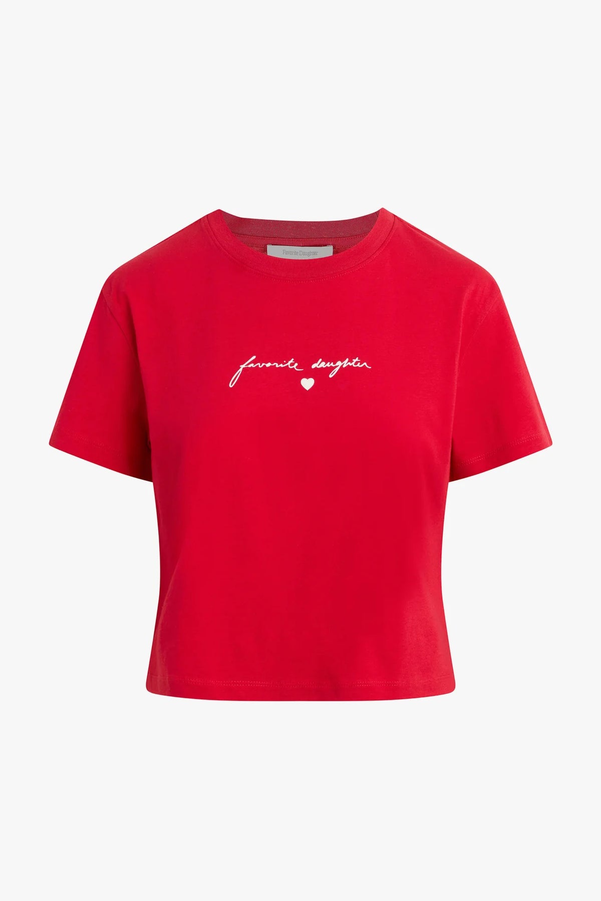 favorite daughter the cropped signature tee rouge red