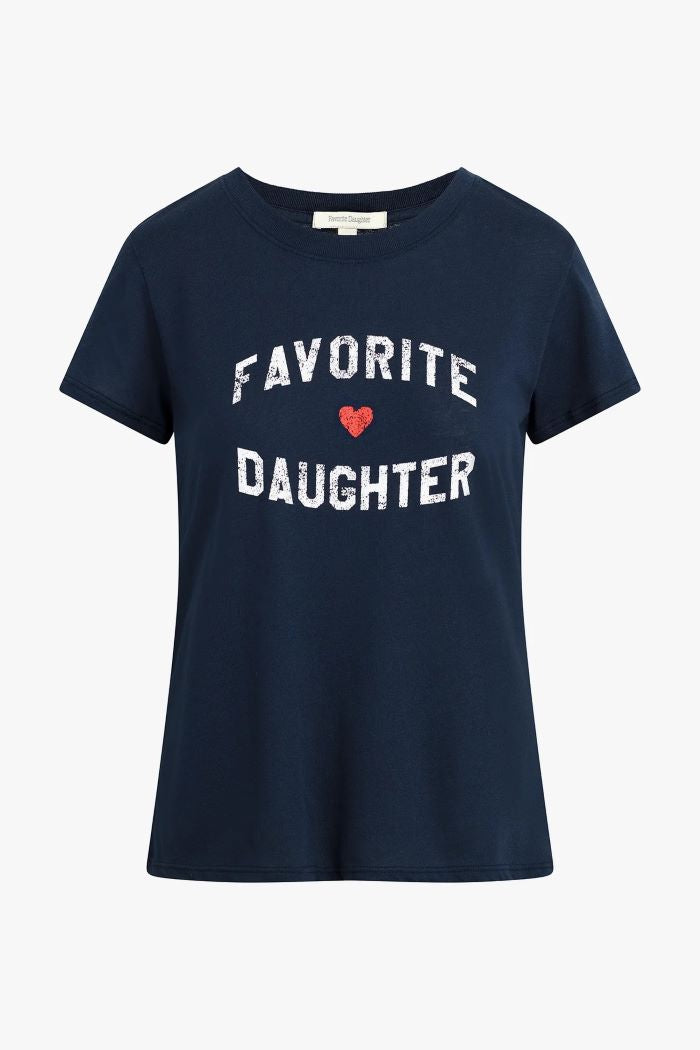 favorite daughter logo tee navy 