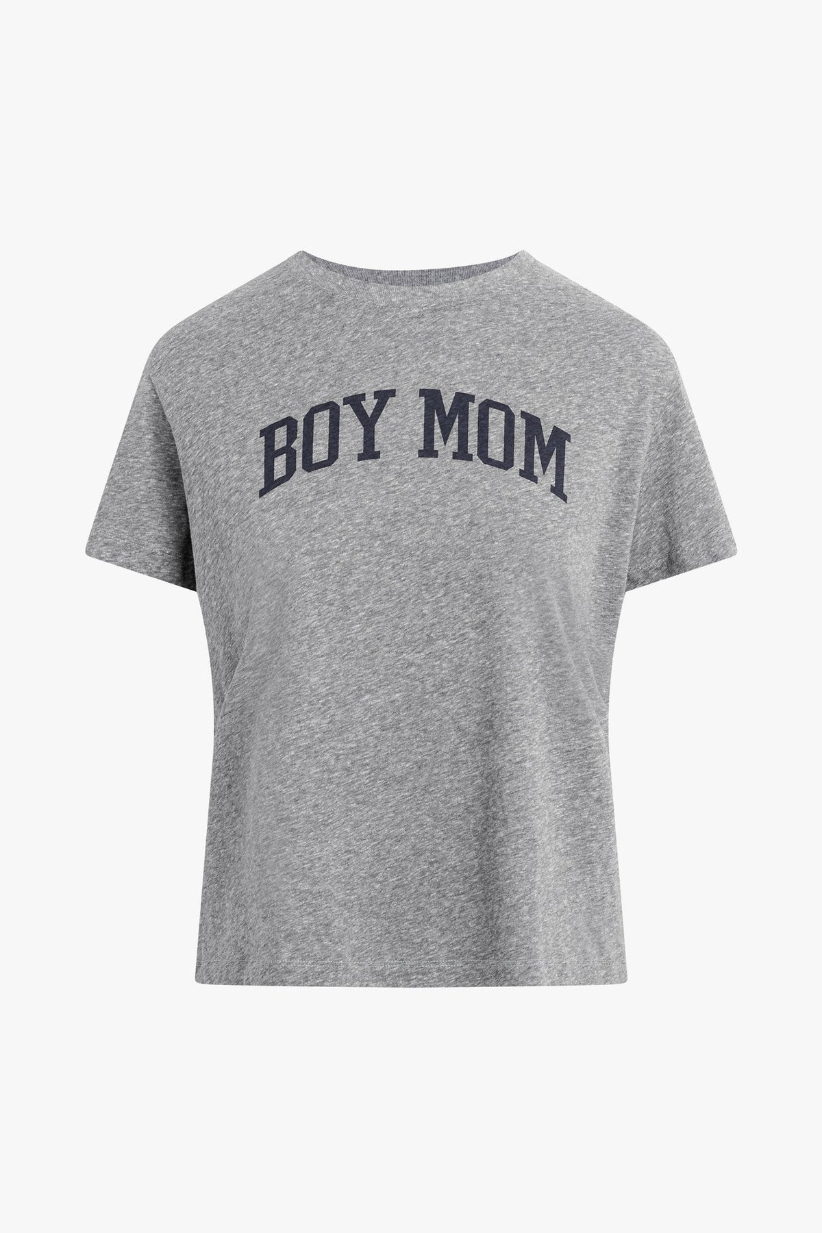 favorite daughter the boy mom tee heather grey navy